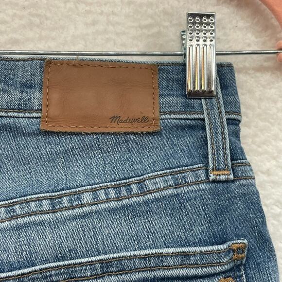 Madewell Jeans Womens 26 Blue Stovepipe Straight Distressed Mid Rise Stretch - Picture 7 of 13